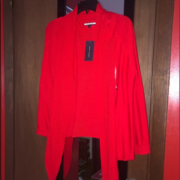Tommy Hilfiger Sweaters - Tommy Hilfiger Red Cardigan